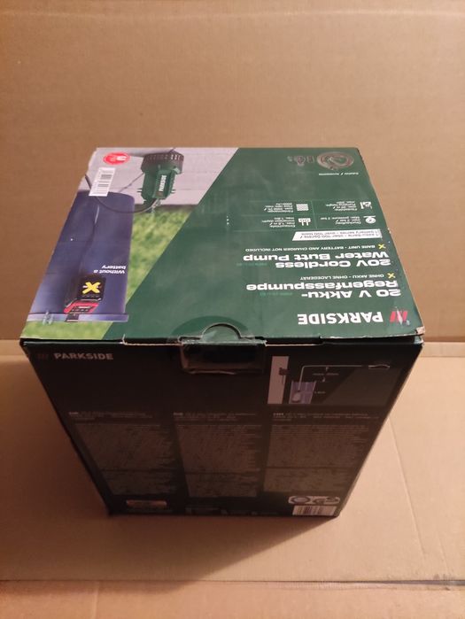 Pompa de apa de ploaie pentru butoi Parkside pe acumulator de 20 V