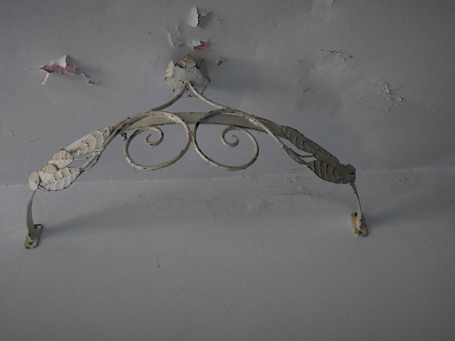 Cadru pat metalic vintage 200/180 + baldachin metalic