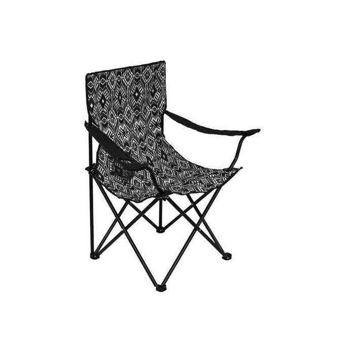 Сгъваем къмпинг стол Mercado Trade, С калъф, Сив-Черен