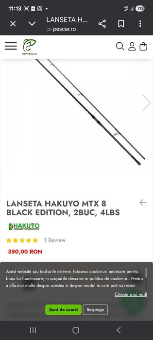Set 4 LANSETE HAKUYO MTX 8 cu Mulinete Banax Helicon 5600NF