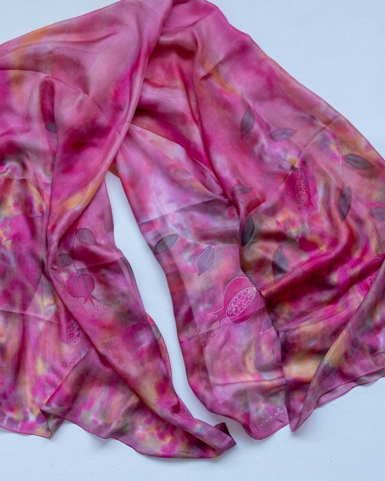 Шарф-палантин. Батик.