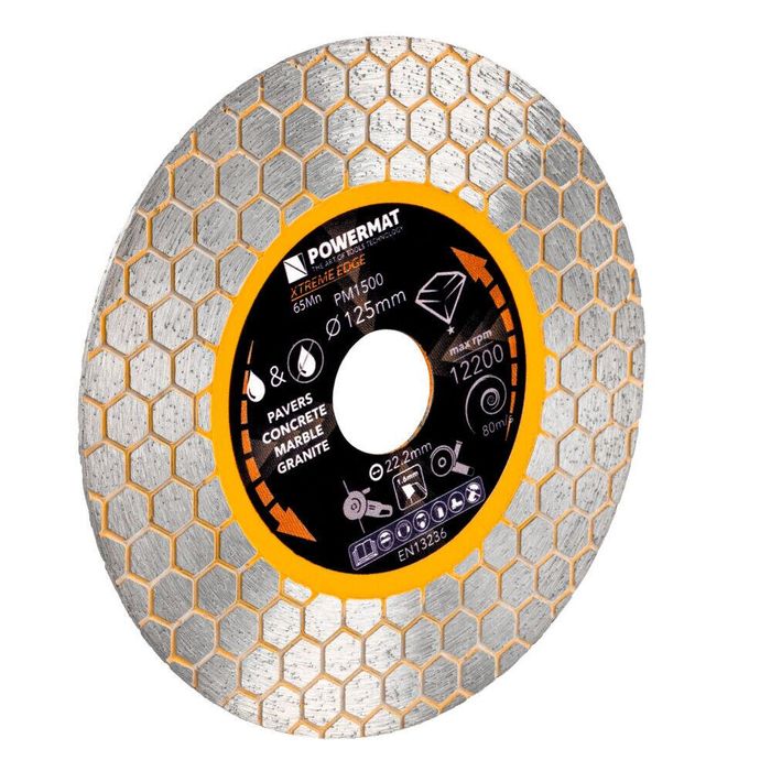 Disc diamantat segmentat pentru taiat in beton, caramida, gresie, 125
