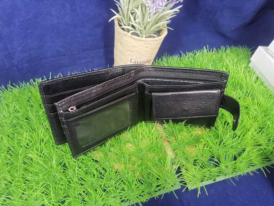 Персонално гравирано мъжко портмоне от естествена кожа