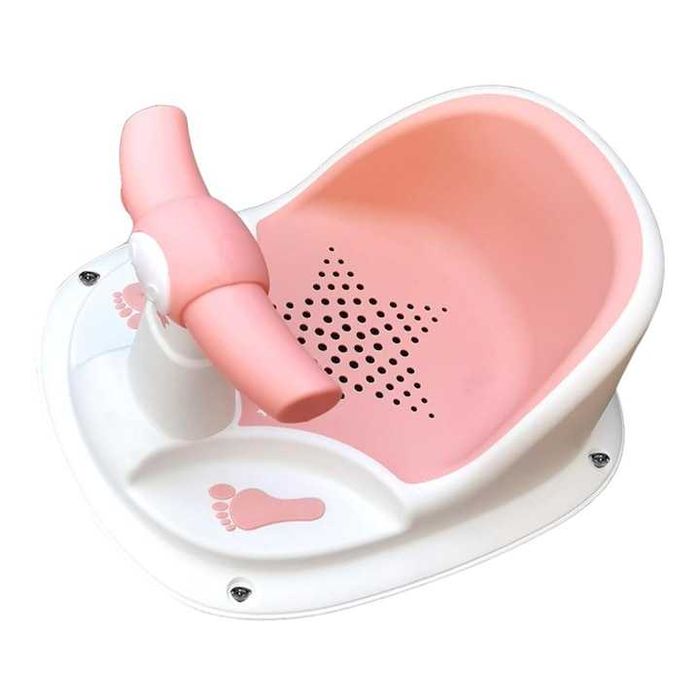 Scaun de baie pentru bebelusi,ventuze de fixare,spătar confortabil,nou