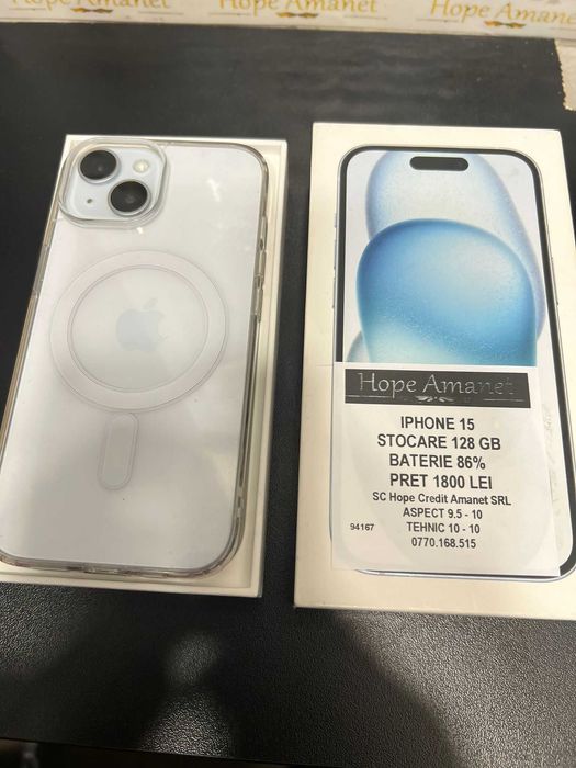 Hope Amanet P3 Iphone 15 / 128 gb / 86% baterie