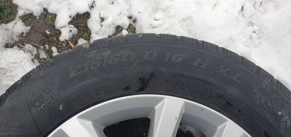 Jante cu anvlope iarna M+S 215 60 R16 passat b8 b7 b6 golf 7 6 5