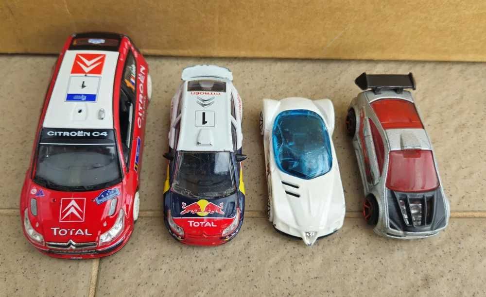 Colectie 4 masini: 2 hot wheels, 2 Norev dintre care una la scara 1/43
