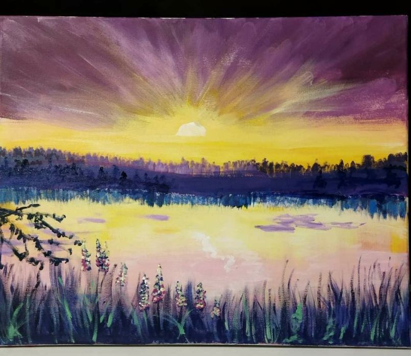 Интерьерные картины, акрил,  рукописные,