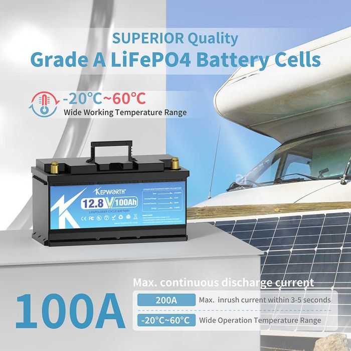 Baterie LifePo4 Kepworth 12v 100Ah  power bank