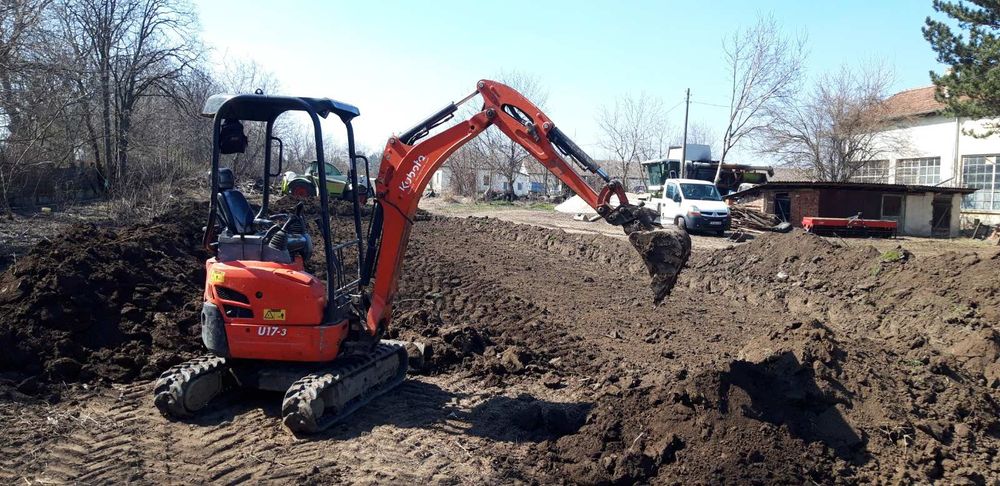 Услуги с мини багер, самосвал ,дробилка и вишка..