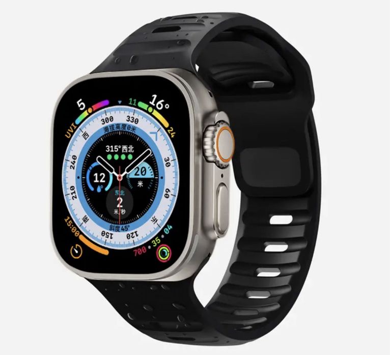 Curea SPG Ceas Apple Watch 6 7 SE 8 9 10ULTRA Folie Silicon Sticla Hus