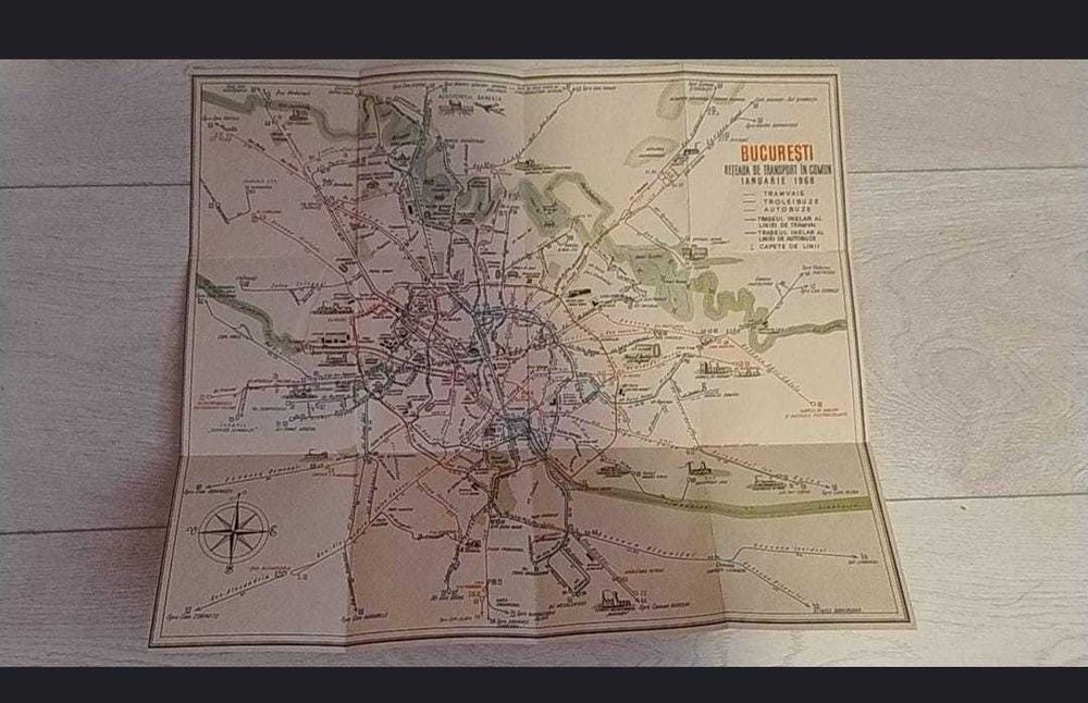 Ghidul traseelor de transport în comun ITB (inclusiv hartă) - 1968