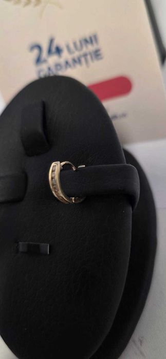 Cercei aur 14 k  1.82 grame certificat de garantie b33184 (ag15)