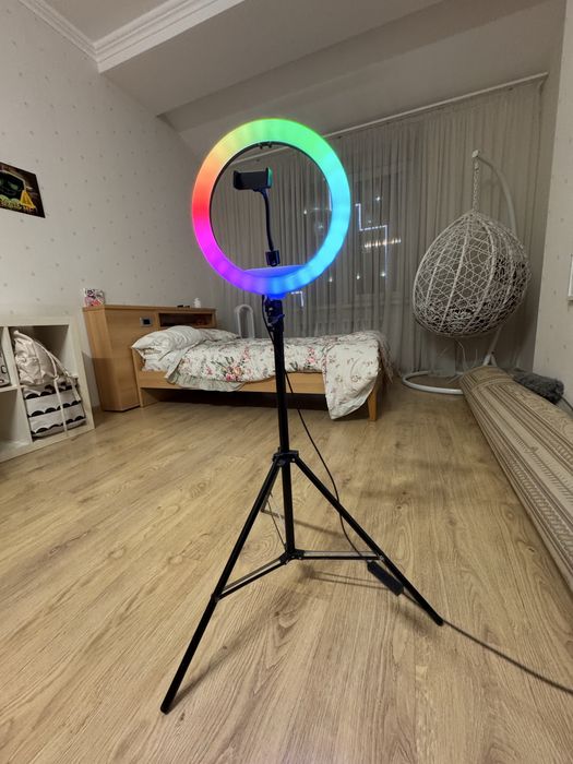 Селфи лампа и держатель для телефона