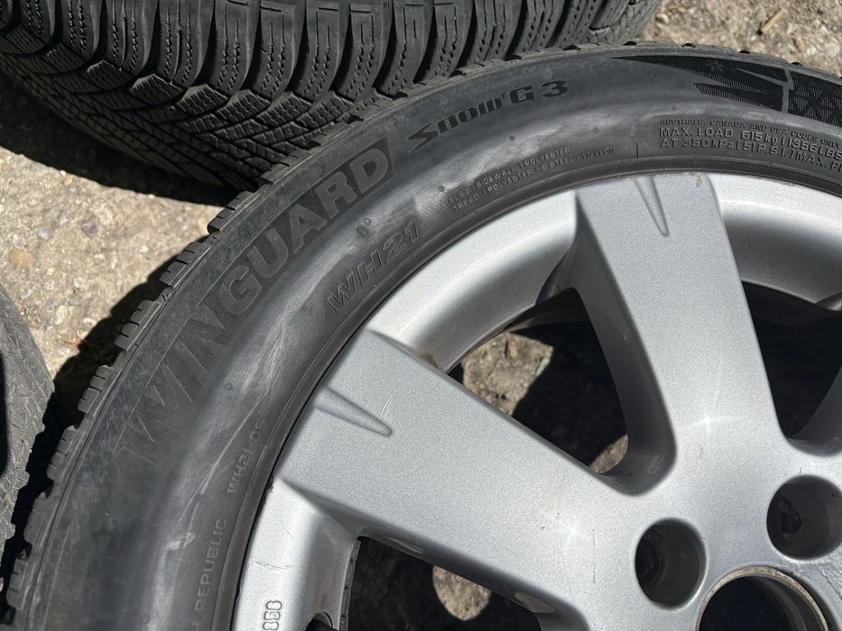 Продавам 16" лети джанти със зимни гуми за VAG - 205/55R16 DOT 3922 5х112 ET42