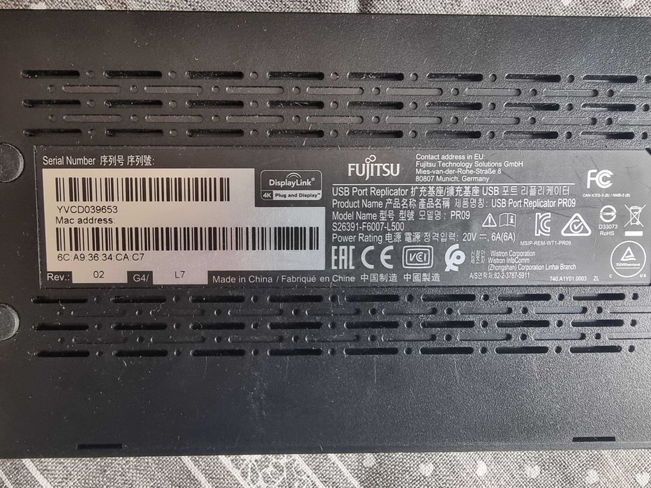 Docking Station USB Type-C Fujitsu PR09