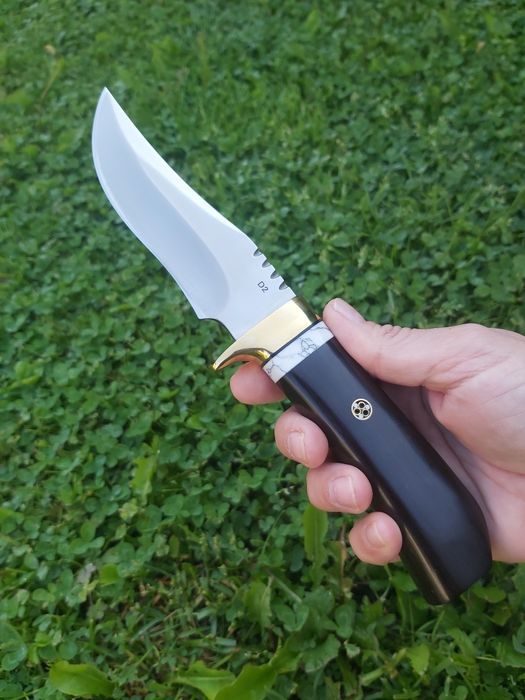 Висококачествен ловен нож стомана D2 с кожена кания,LN406