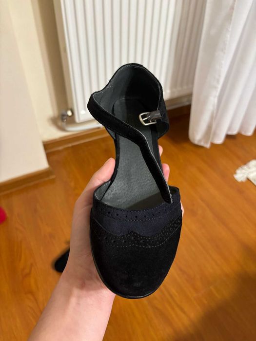 Pantof cu toc dama negru bluemarin