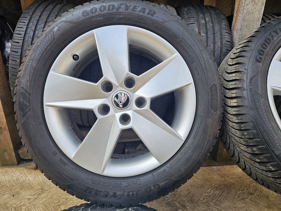Jante aliaj 16" Skoda Octavia 2/3/4 Volkswagen cu anvelope 205/55/16