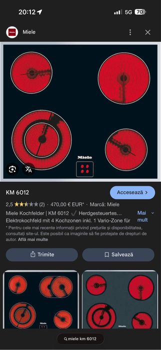 Plita electrica Miele 7kw
