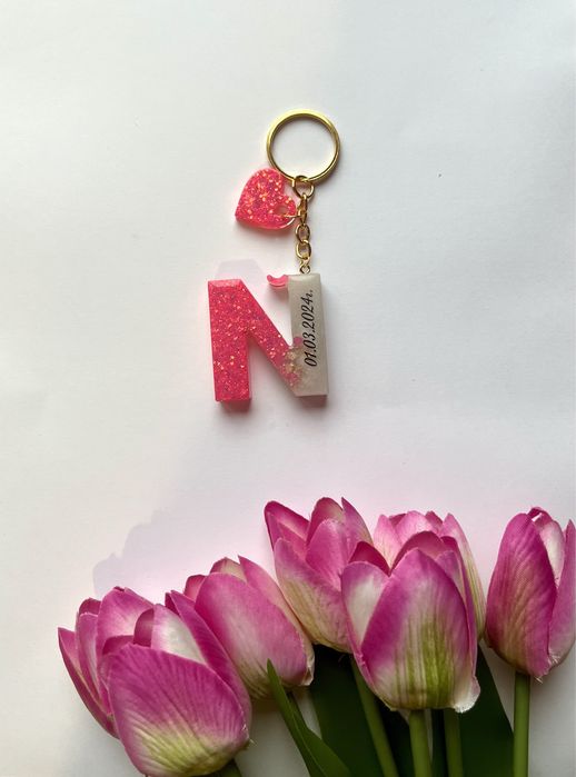 Ключодържател буква от епоксидна смола