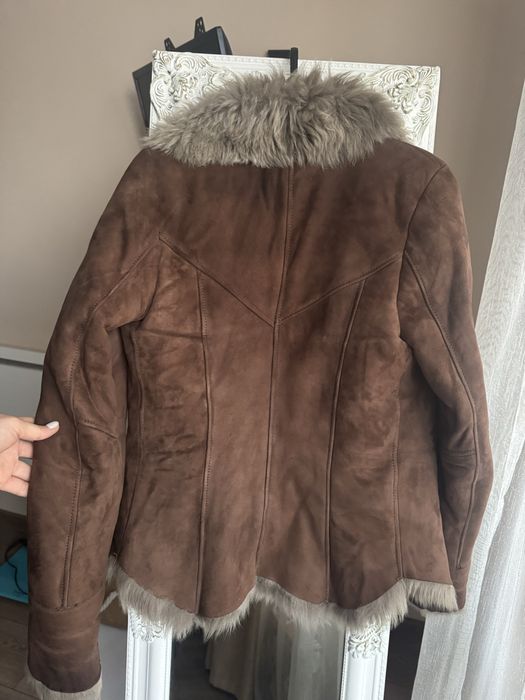 Палто от агнешка кожа с косъм Enigma leather