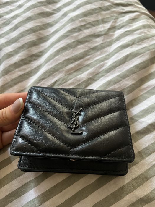 портмоне естествена кожа YSL