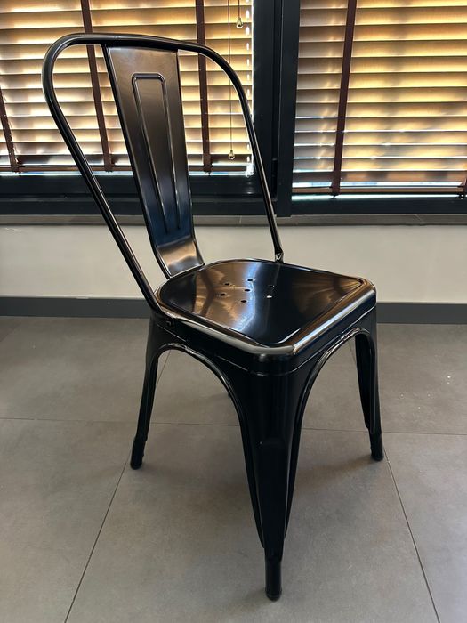 Метален трапезен стол с облегалка +24м гаранция