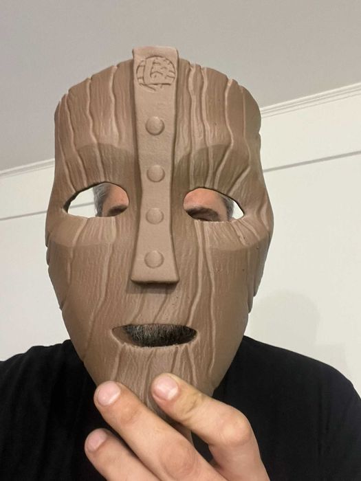 Mască „The Mask” – aspect lemn, prop decorativ / colecție