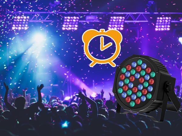 Професионален акумулаторен LED Par прожектор, 36 RGB диода, 5000mAh батерия, дистанционно управление и DMX за сценично осветление