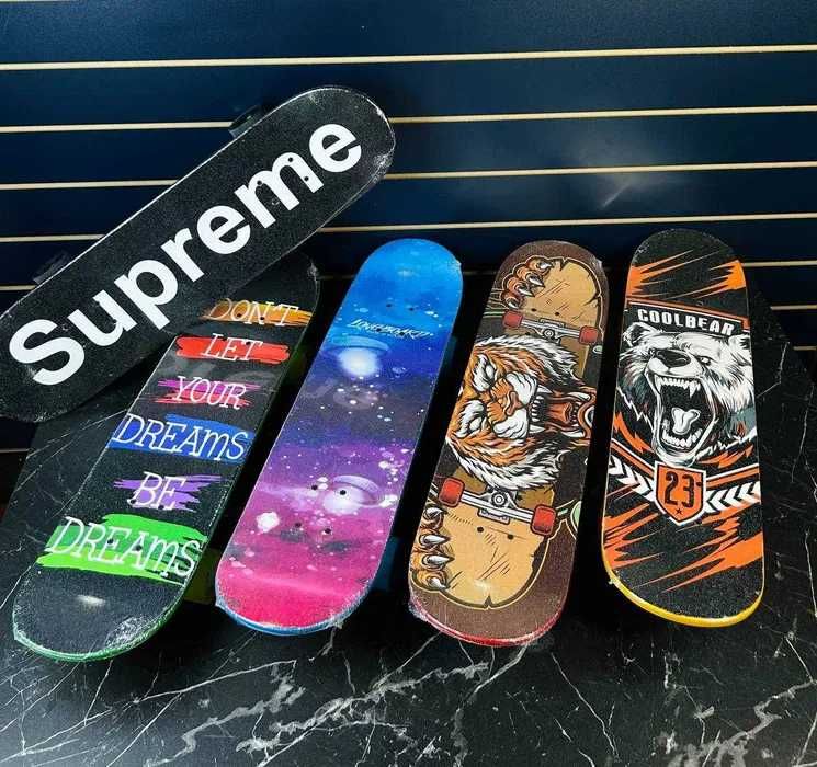 Скейтборды в широком ассортименте. Скейты. Skeyt. Skeytlar. Dastavka