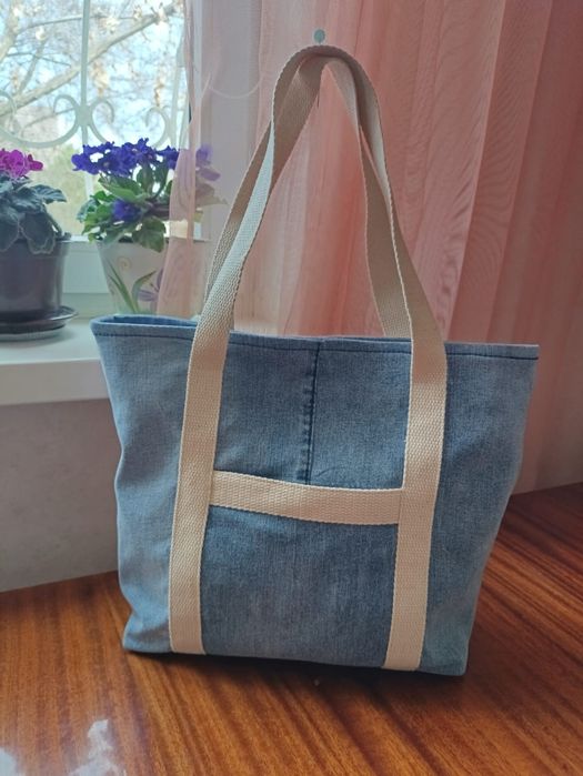 Шоппер джинсовый