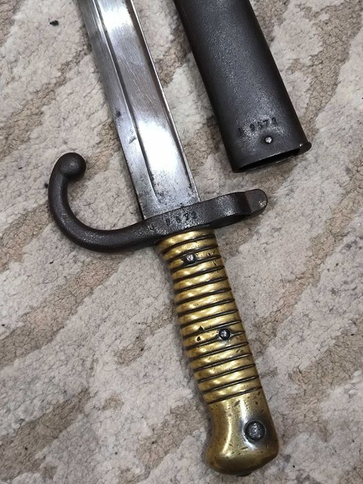 Френски щик нож байонет Шаспо Chassepot M1866 еднакви номера