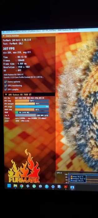 Radeon Sapphire RX7800XT Pure 16 GB 256 biti