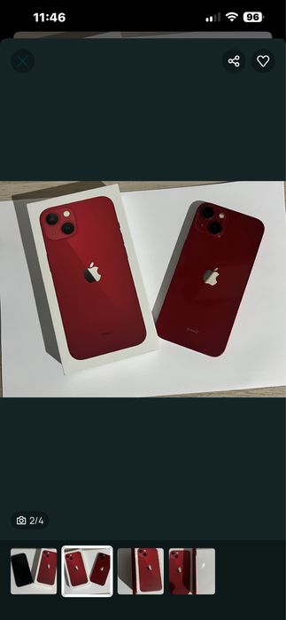 Iphone 13 red ,128 gb