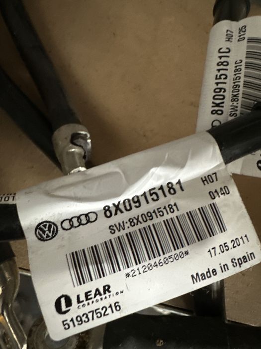 Borna plus minus baterie audi a4 b8 a5 a6 a7 a8 q5