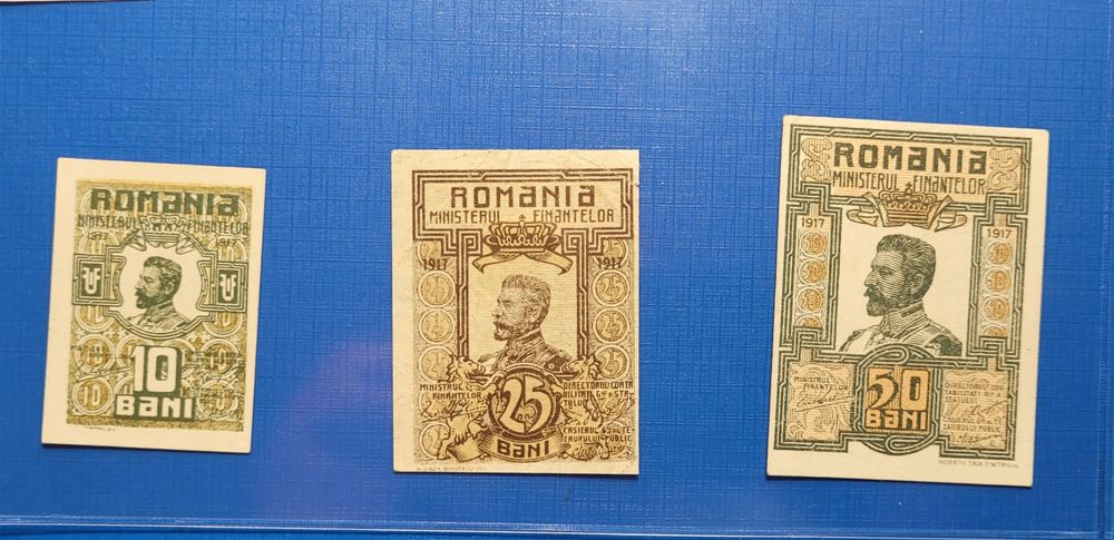 Bancnote Set 10/25/50 bani 1917 bani vechi