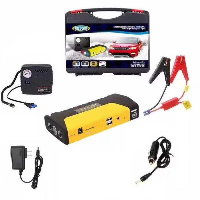 Комплект компресор и стартерна батерия за кола High Power Jump Starter
