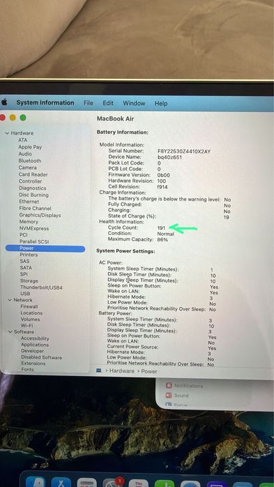 Macbook air 13 inch M2 2022 Ca Nou, Starlight 256Gb SSD