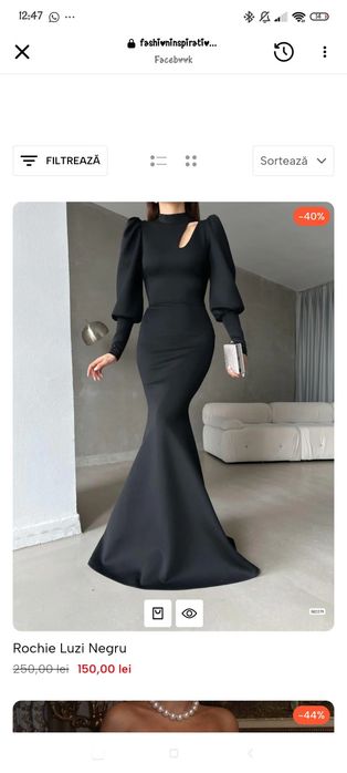 Rochie lunga neagra