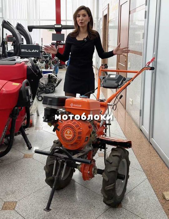 Бензиновый мотоблок QAZAR Для обработки земель Мотокультиватор