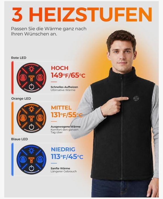 Todwarm vestă termică încălzită M baterie 16.000 mAh