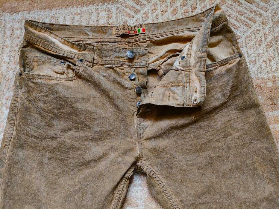 Италиански дънки Alcott 53, слим, № 36 (L), шоколадов цвят