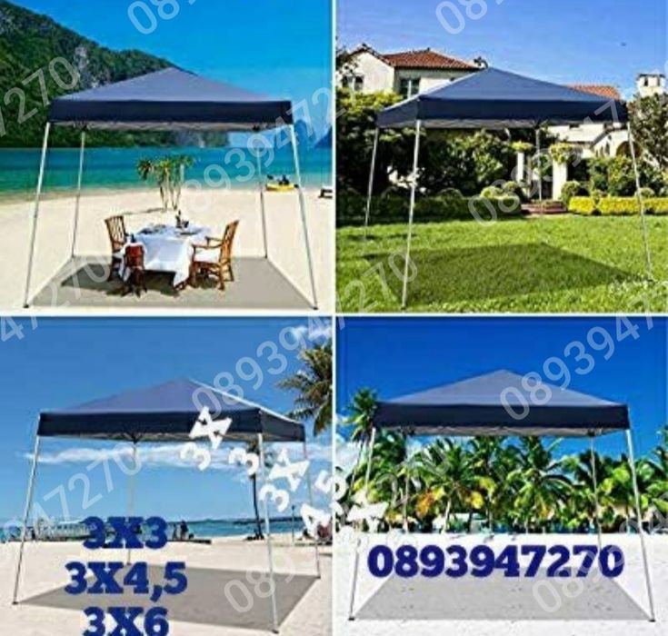 Шатра Шатри хармоника, 3х6м 3х4,5 3х3м Непромокаемо Гумирано Платнище