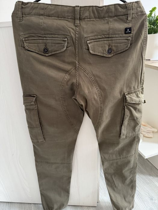 Pantaloni cargo Jack & Jones kaki, slim fit, mărimea 164/14Y (potriviți și pentru bărbați XS/S)