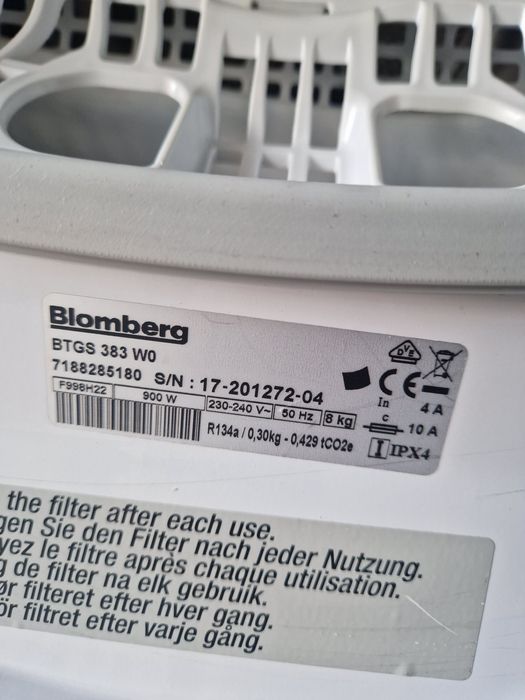 Сушилня Blomberg A++ 8 кг Термопомпа