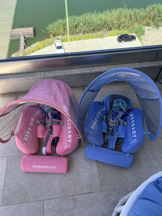 Colac de inot entru bebelusi negonflabil+copertinaUPF50+suport picioar
