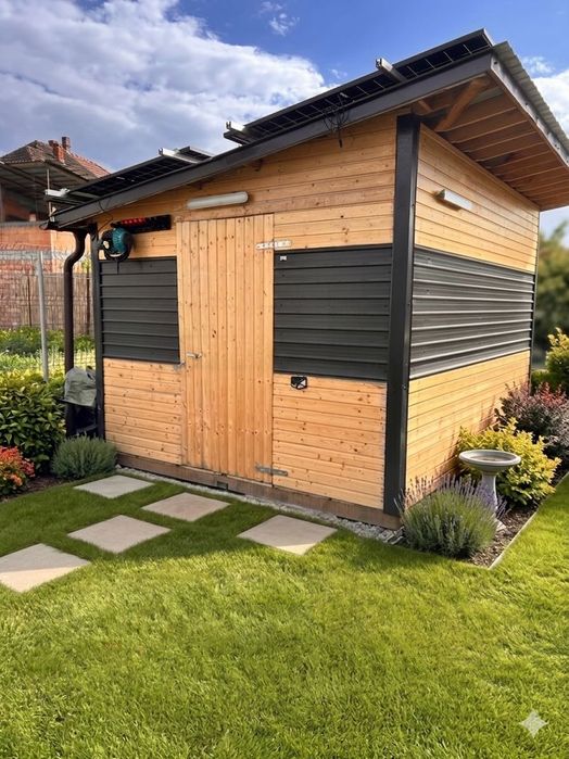 Cabana depozitare din lemn și tablă 3mx4m