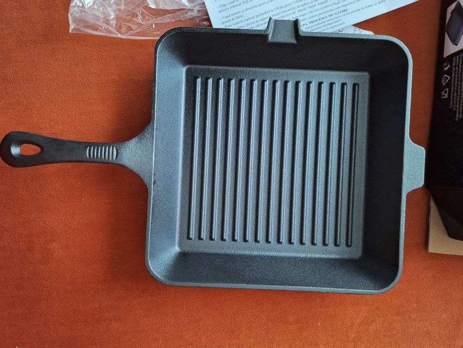 Tigaie grill gratar Cooking by Heinner, fonta pura, 25 x 4.7 cm