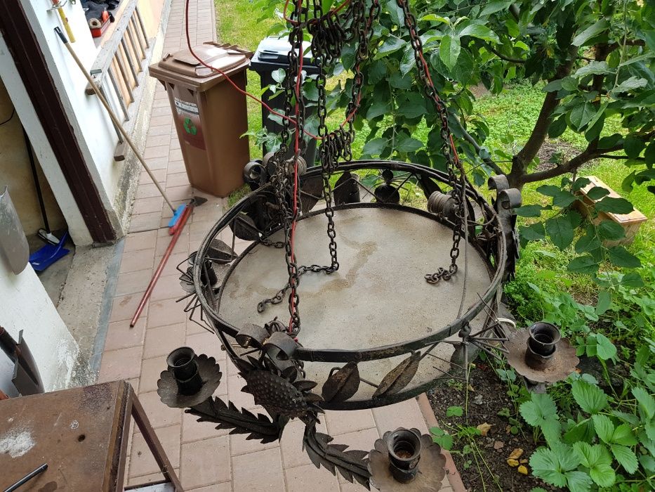 Candelabru, lampa plafon vintage unicat